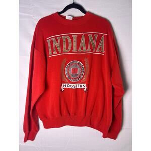 Hanes Indiana University Hoosiers Red Crewneck Sweatshirt Men's Size XL
